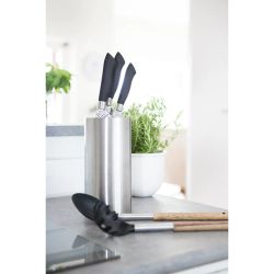 Dorre Universal Kniv block Plast strån borstad rostfritt stål 22,5 cm