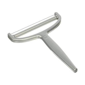 Osti dansk ost skärare med rulle med tråd ost hyvel. Aluminium