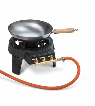Hot Wok Pro Gasol 12 kw med regulator och wok 30 cm. Ute