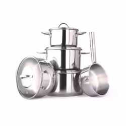 Kitchen Essentials Kok kärl set 5 delar. Glas lock Rostfri
