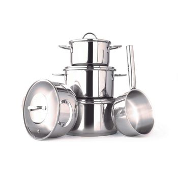 Kitchen Essentials Kok kärl set 5 delar. Glas lock Rostfri
