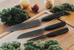 Dorre Kniv set Sukai 3 delar Rostfritt stål Svart