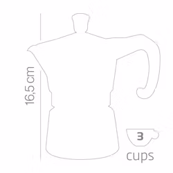 Forever Espressobryggare Moka Prestige 3 koppar. Induktion