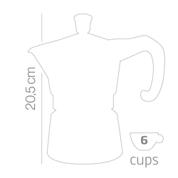 Forever Espressobryggare Moka Prestige 6 koppar. Induktion