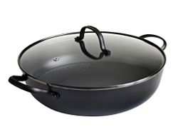 Satake Stek Traktör panna med lock Lättviktsgjutjärn Keramisk non stick 30 cm 4,6 liter. PFAS-fri
