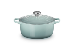 Le Creuset Stek gryta Signature 24 cm, 4,2 liter rund. Seasalt Emaljerat gjutjärn.