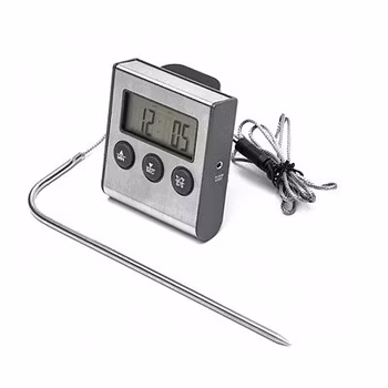 Termometerfabriken Viking Digital stek ugns termometer med sladd. Art: 531. -10 till + 250C. Med Alarm och timer