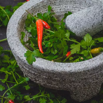 Kitchen Craft Mortel och mortelstöt, Molcajete World of Flavours. Granit
