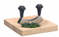 Kitchen Craft Ört vagga hacka dubbel kniv med skärbräda.