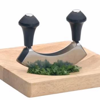 Kitchen Craft Ört vagga hacka dubbel kniv med skärbräda.