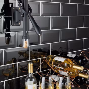 BarCraft Deluxe väggmonterad vin öppnare. Rostfri, för vägg