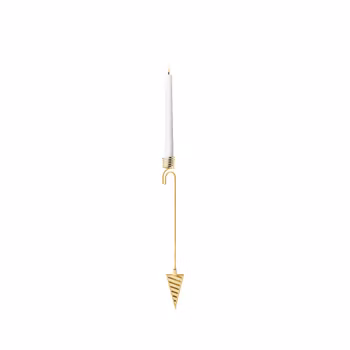 Georg Jensen 2025 Ljushållare strut 18 Karat guldpläterat. Ornament