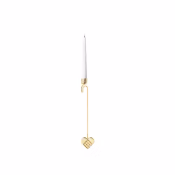 Georg Jensen 2025 Ljushållare hjärta 18 Karat guldpläterat. Ornament