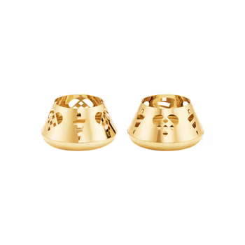 Georg Jensen 2025  jul värmeljus hållare 18 Karat guldpläterat.  Ornament 2-pack