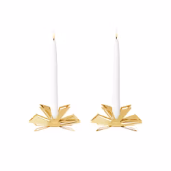 Georg Jensen 2025  jul ljus stakar 18 Karat guldpläterat.  Ornament 2-pack