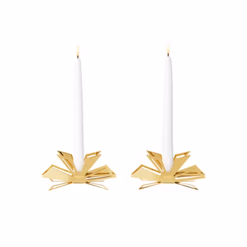 Georg Jensen 2025  jul ljus stakar 18 Karat guldpläterat.  Ornament 2-pack