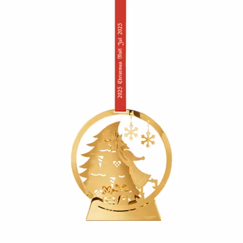 Georg Jensen 2025  jul mobil 18 Karat guldpläterat.  Ornament