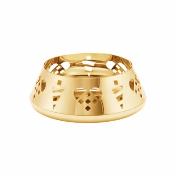Georg Jensen 2025 jul ljusstake för blockljus 18 Karat guldpläterat. Ornament
