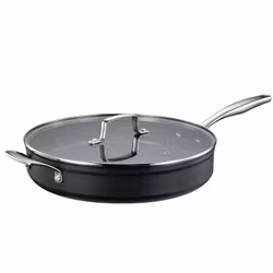 Modern House Stek traktör panna med lock Black Line 30 cm PFAS-fri keramisk non stick beläggning