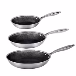 Hâws Santo 20+24+28 cm stekpanneset 3 delar. Hybrid-nonstick. Rostfri. PFAS-fri
