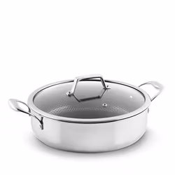 Hâws Santo 28 cm sauté traktör stekpanna med lock. Hybrid-nonstick. Rostfri. PFAS-fri