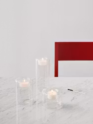 Kosta Boda Happy ljuslykta 3-pack. Klar, glas