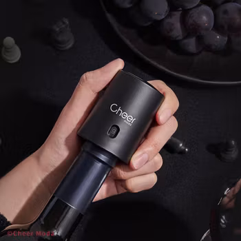Cheer Moda Cabin. Vakuumkork för vin. Vitality. Svart