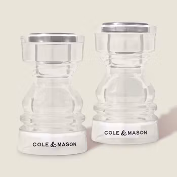 Cole&Mason London Ströare 8 cm Klar. 2 delar Salt och pepparströare