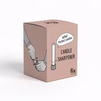 Fix Candle Ljusvässare. Ljusgrå. Rosa kartong