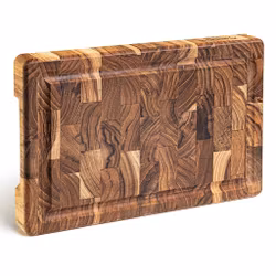 ERREKE Skärbräda. Teak. Ändträ. 30x20,5x3,2 cm. Med juicekanal. Rio