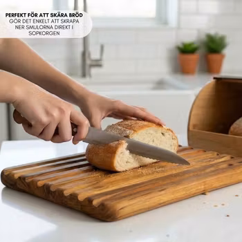 ERREKE Skärbräda för bröd. Teak. Vändbar. 39x25x1,8cm. Java