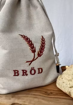 Bread Bestie Brödpåse Röd Havre 28x39 cm Linne