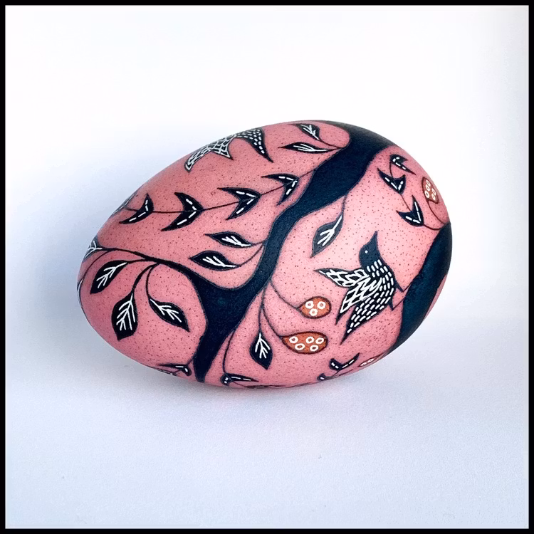 Birds in trees (pink)