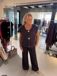 Bjoerk stickad mohairväst rosa