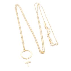Woman Up halsband 90cm guld