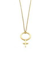 Woman Up halsband 90cm guld