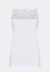Nilla Wide lace top broken white