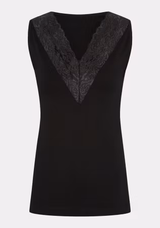 Nilla V-neck topp Svart