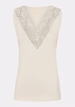 Nilla V-neck topp Sand