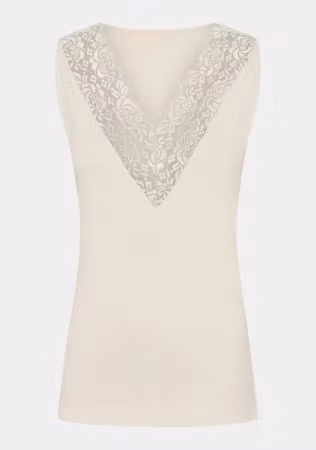 Nilla V-neck topp Sand