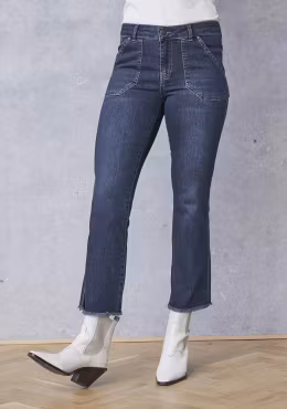 Como flare jeans dark denim
