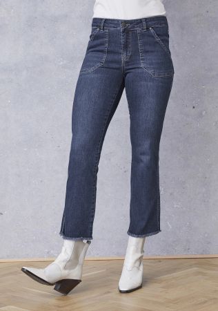 Como flare jeans dark denim