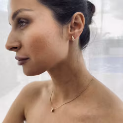 Mini drop halsband guld