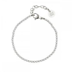 Ice tennis armband silver