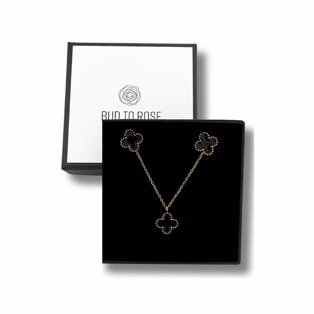 Clover presentset örhänge + halsband