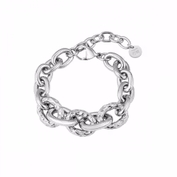 Ridge chunky armband silver