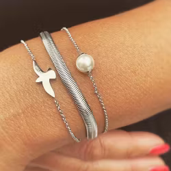 Cabo armband silver