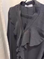 Klänning/tunika med volang svart