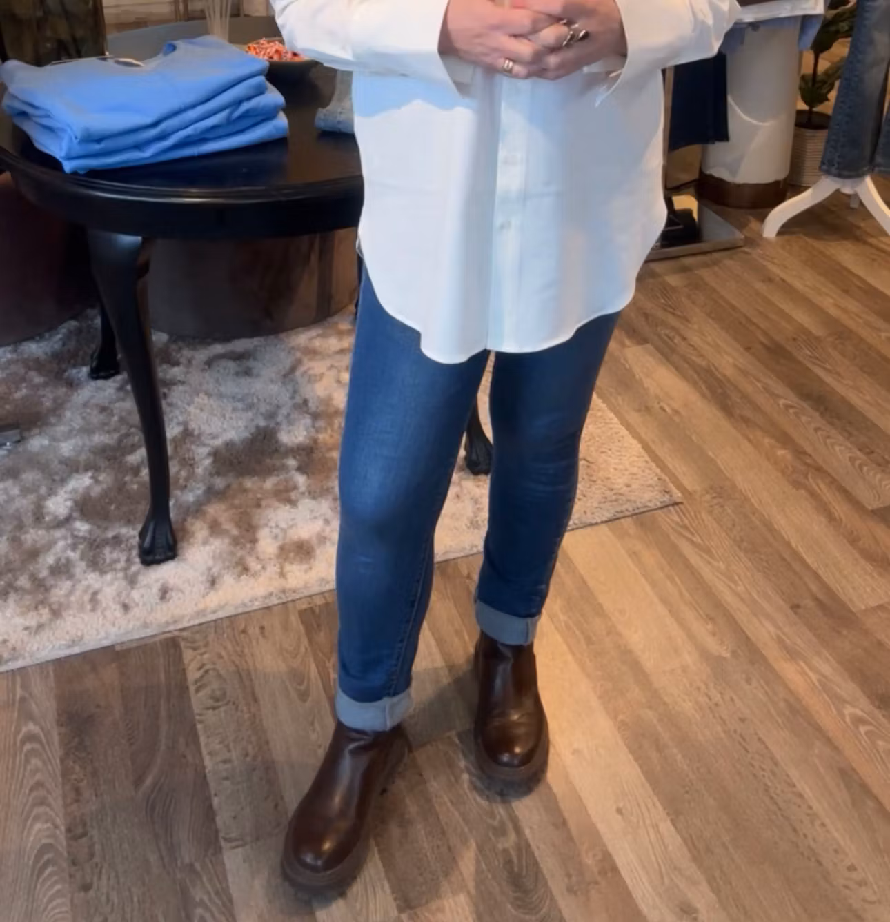 Toxik knappjeans mörkblå