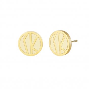 Rose enamel örhänge gul/guld